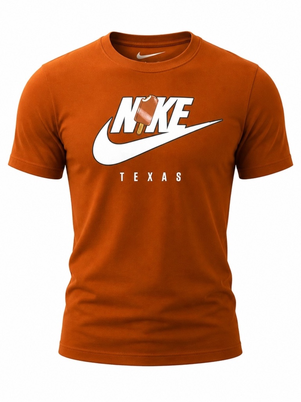 Nike Texas Burnt Orange Popsicle‎ Graphic Logo T-Shirt Mens Medium Short Sleeve